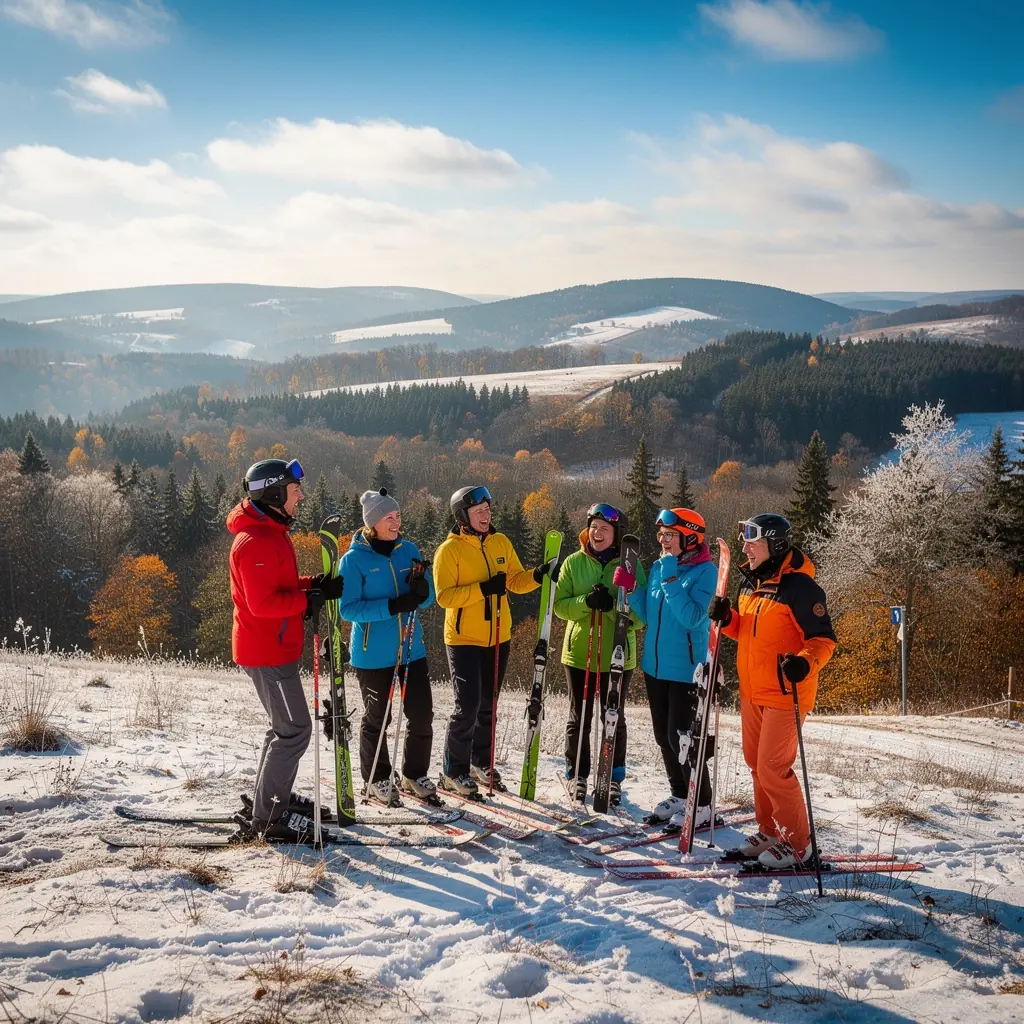 Eesti kaunis looduse maastik, kus paistavad rohelised metsad ja sinine taevas.